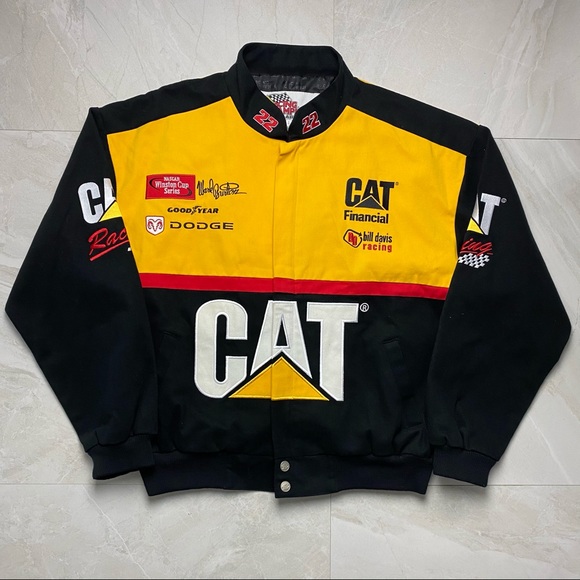 Vintage NASCAR CAT RACING JACKET EXCELLENT COND L - Picture 2 of 16